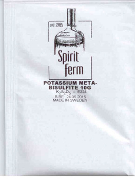 Pirosiarczyn potasu 10g SpiritFerm czyszczenie stabilizacja wina